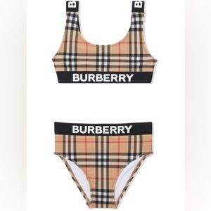 Sport style bikini in Burberry's Vintage
check,framed with logo elasticated tape
